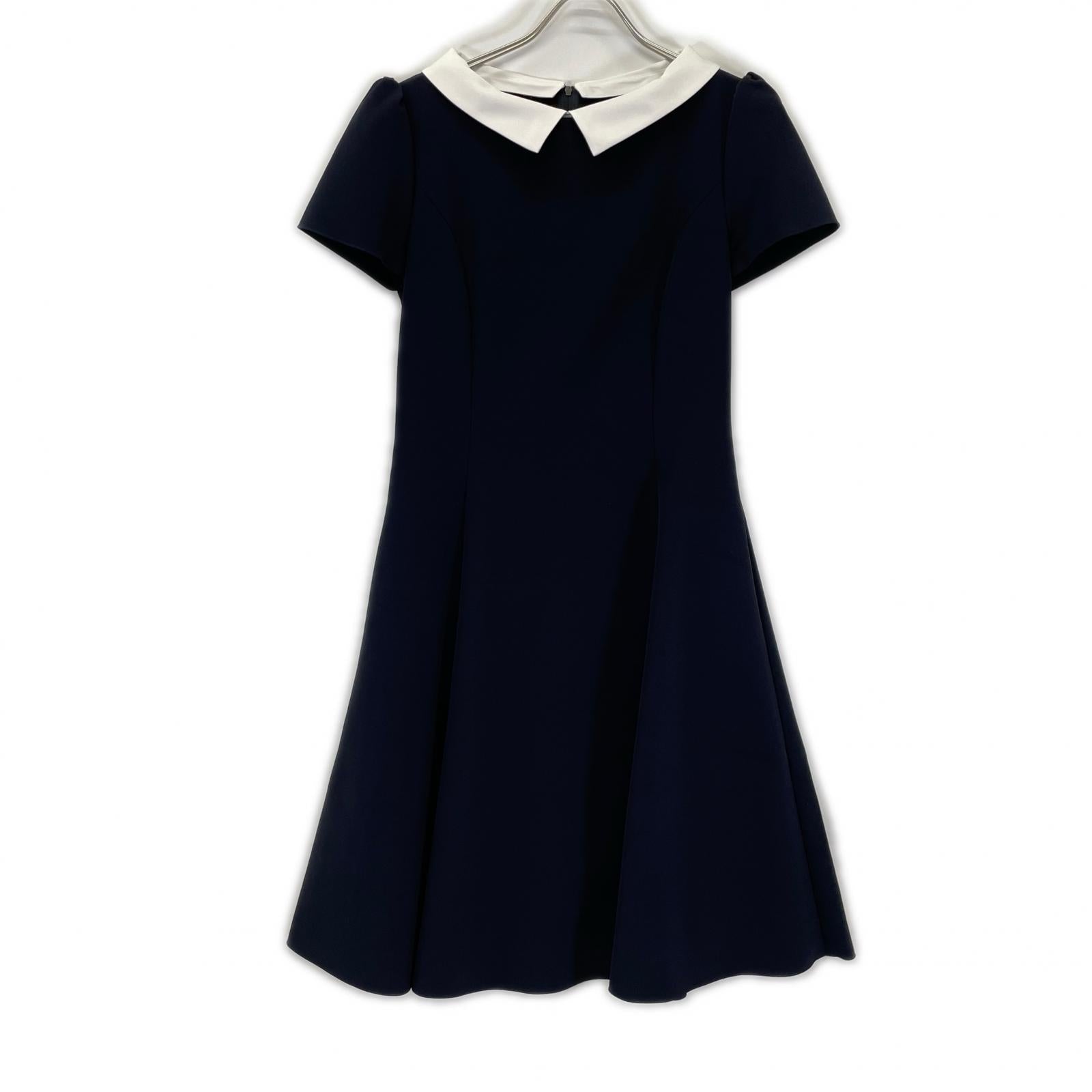 FOXEY NEW YORK フォクシーニューヨーク 42633 22年 ネイビー New Standard Dress カラー付き半袖ワンピース ワンピース