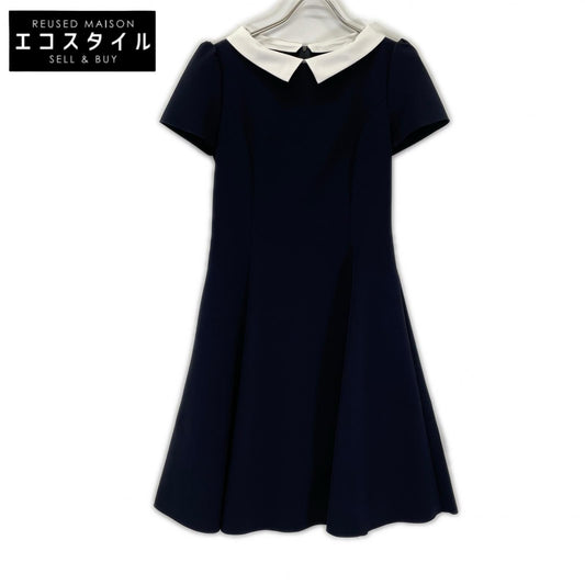 FOXEY NEW YORK フォクシーニューヨーク 42633 22年 ネイビー New Standard Dress カラー付き半袖ワンピース ワンピース