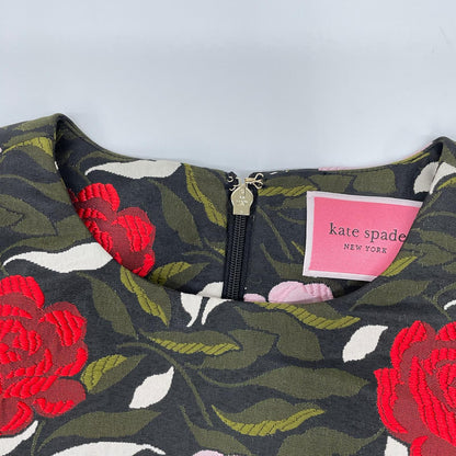 Kate spade ケイトスペード カーキ ローズガーデンブロケードドレス ジャガードワンピース ワンピース
