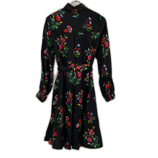Kate spade Kate Spade black Autumn Floral silk-blend shirt dress floral-print dress dress