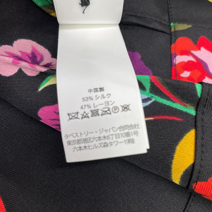 Kate spade ケイトスペード ブラック オータムフローラルシルクブレンドシャツドレス フラワープリントワンピース ワンピース