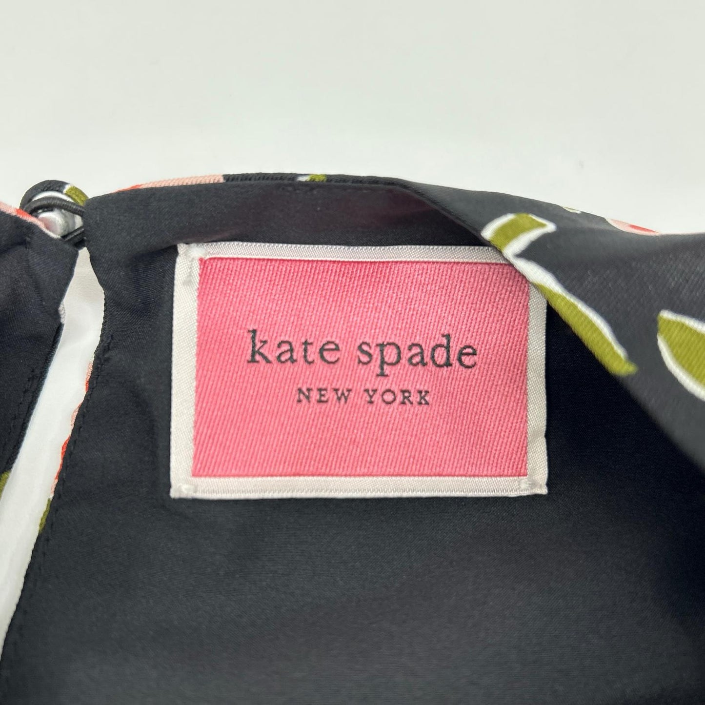 Kate spade ケイトスペード ブラック シルクブレンド ディッツィローズドレス ローズプリントワンピース ワンピース