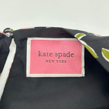 Kate spade ケイトスペード ブラック シルクブレンド ディッツィローズドレス ローズプリントワンピース ワンピース