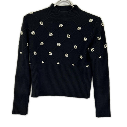 TOCCA トッカ KRTOSW0361 ブラック 【洗える!】PEARL BOUQUET KNIT ニットプルオーバー トップス