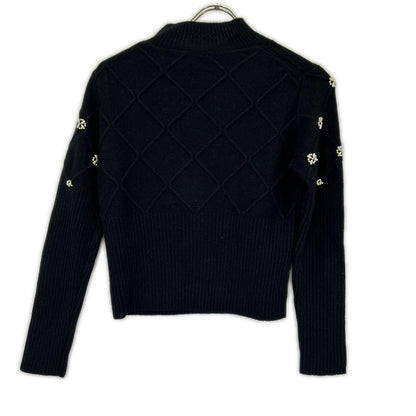 TOCCA トッカ KRTOSW0361 ブラック 【洗える!】PEARL BOUQUET KNIT ニットプルオーバー トップス