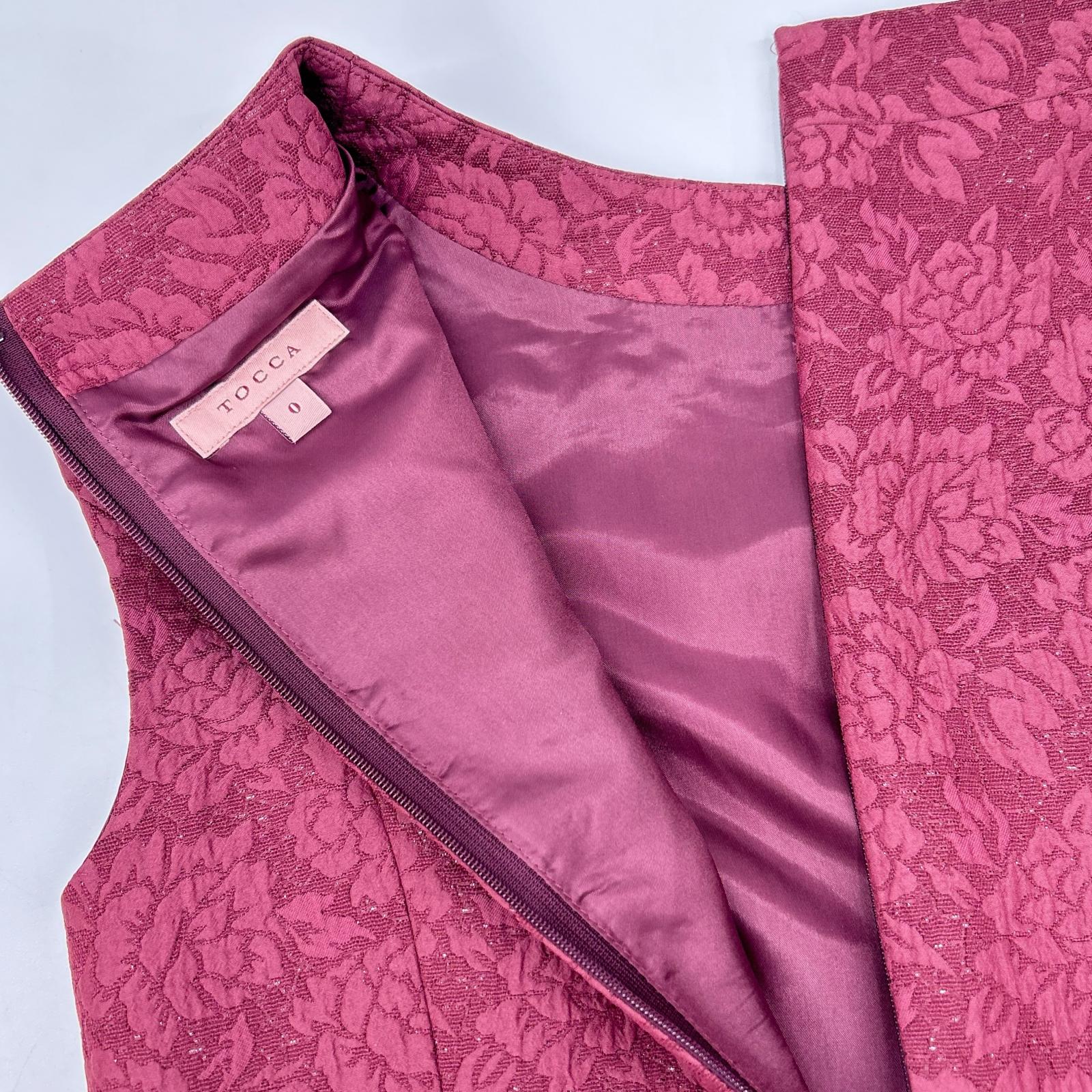 TOCCA トッカ OPTONW0102 レッド 【洗える!】VERONICA ドレス ワンピース