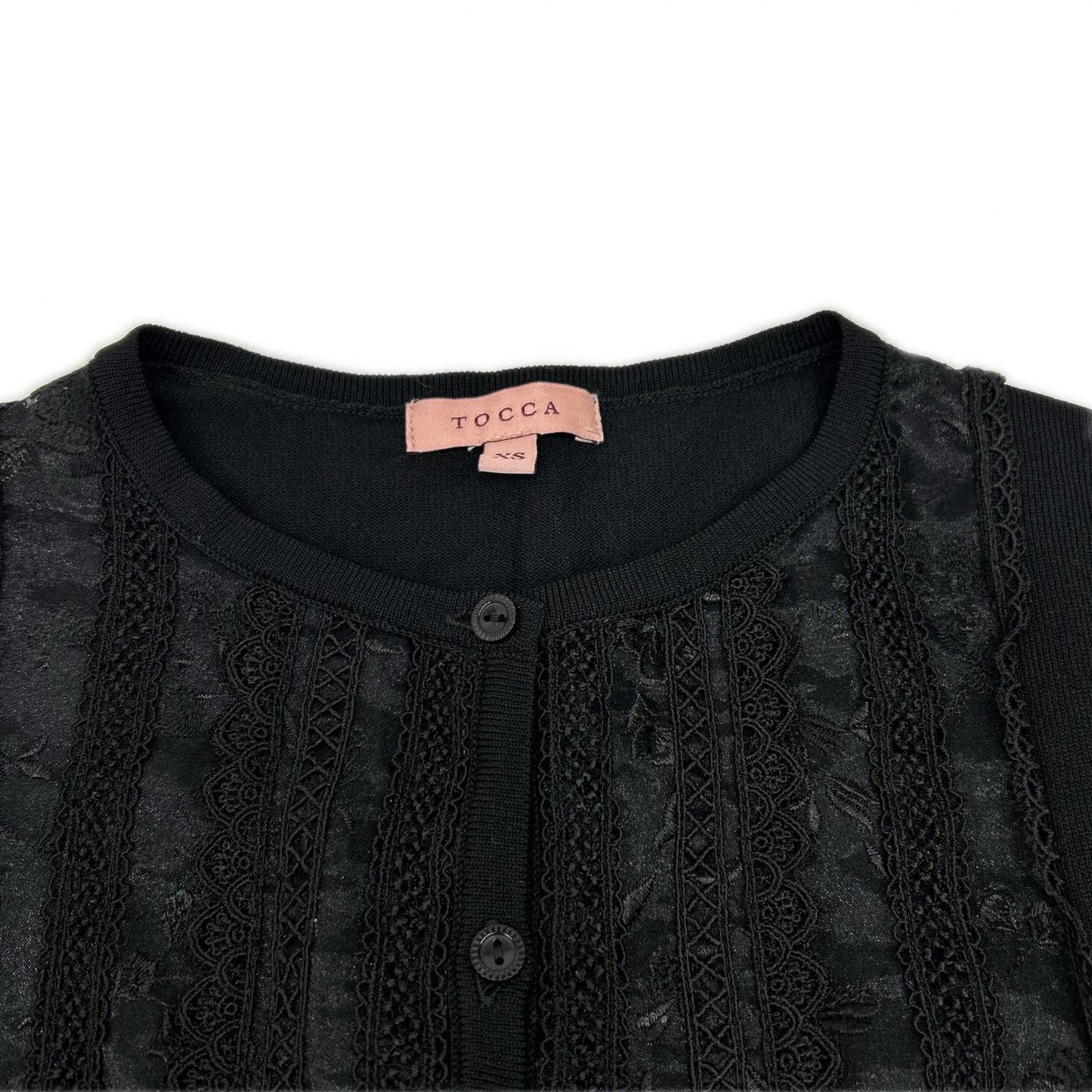 TOCCA トッカ KRTONW0200 ブラック 【洗える!】SWEET BOUQUET KNIT ニットカーディガン トップス