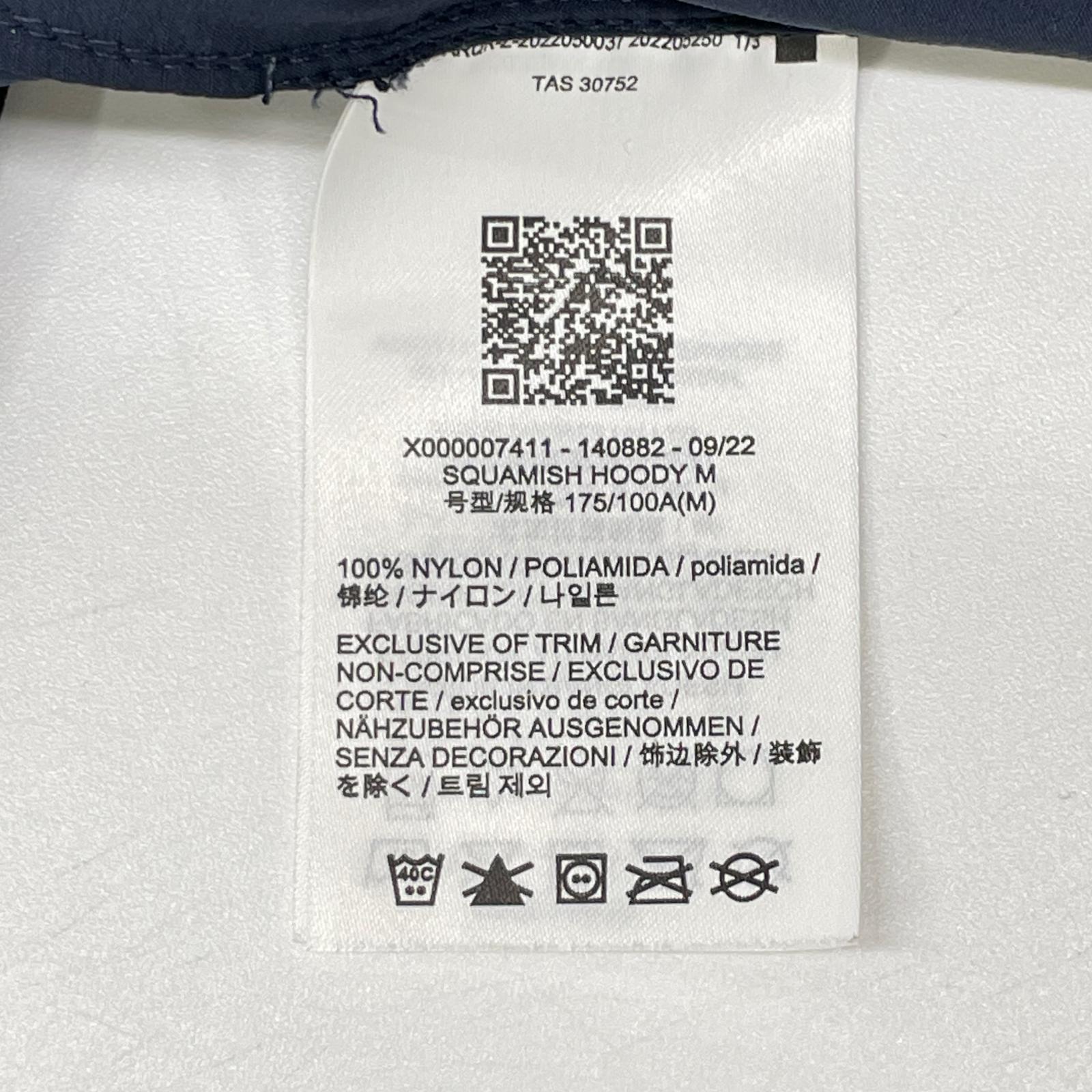 ARC'TERYX アークテリクス X000007411 22年製 ネイビー Squamish Hoody スコーミッシュ フーディ ナイロンジャケット ジャケット
