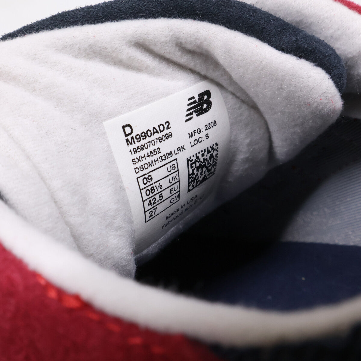 NEW BALANCE ニューバランス 【美品】M990AD2 Made in USA スエード/メッシュ スニーカー シューズ