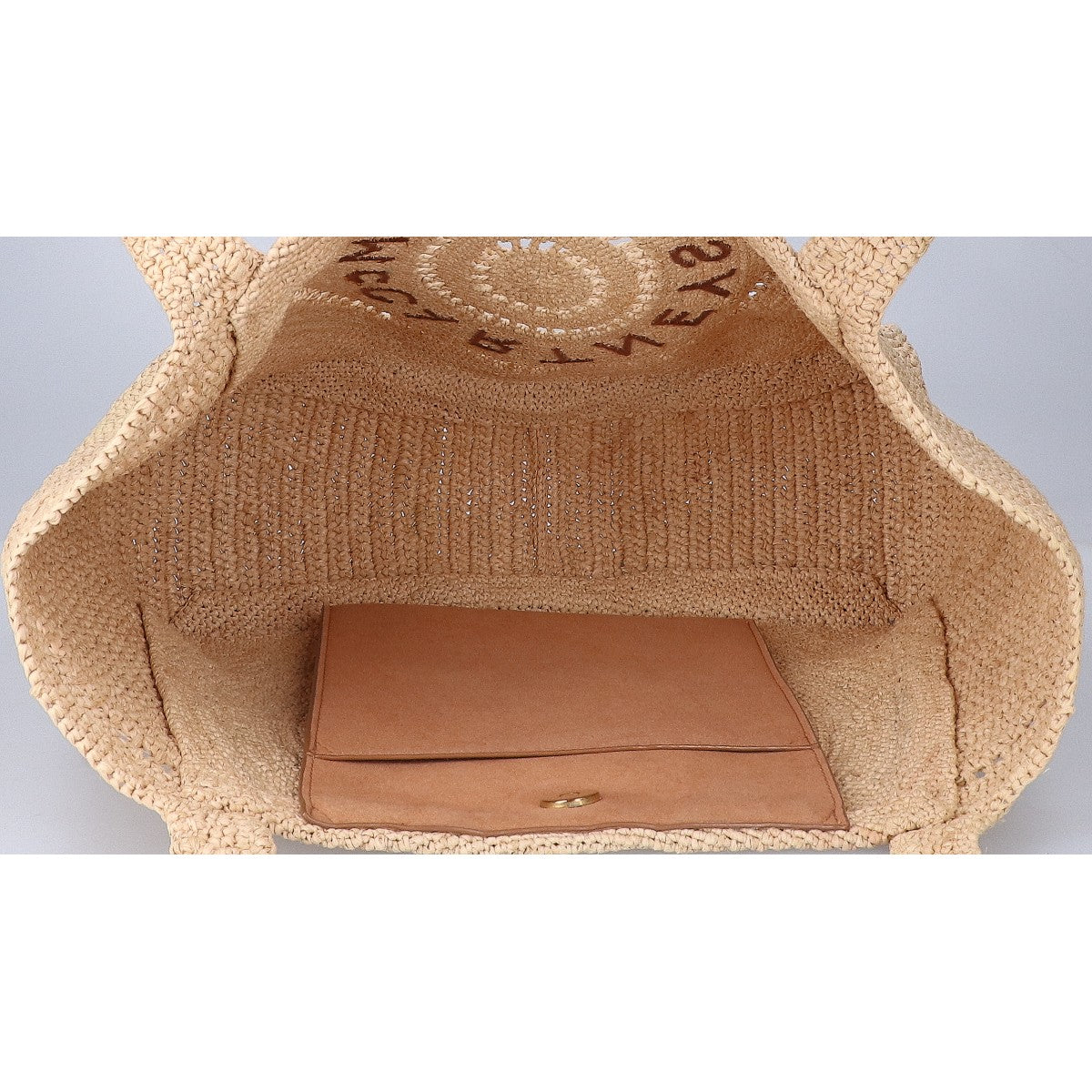 STELLA McCARTNEY ステラマッカートニー 7B0107WP0375 ロゴ刺繍 ラフィア クロシェ トートバッグ