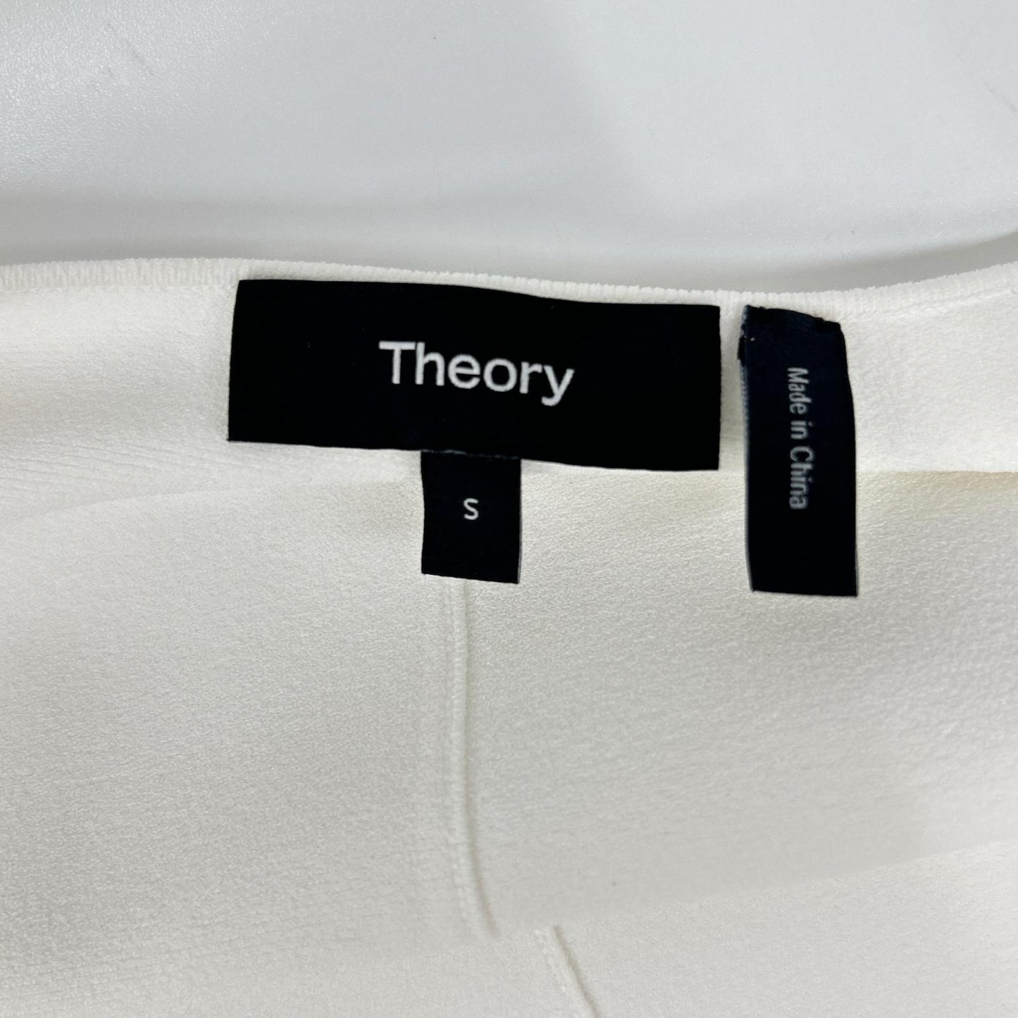 Theory セオリー 26SS ホワイト WOOSTER CREPE KNIT Vネック 長袖カーディガン トップス