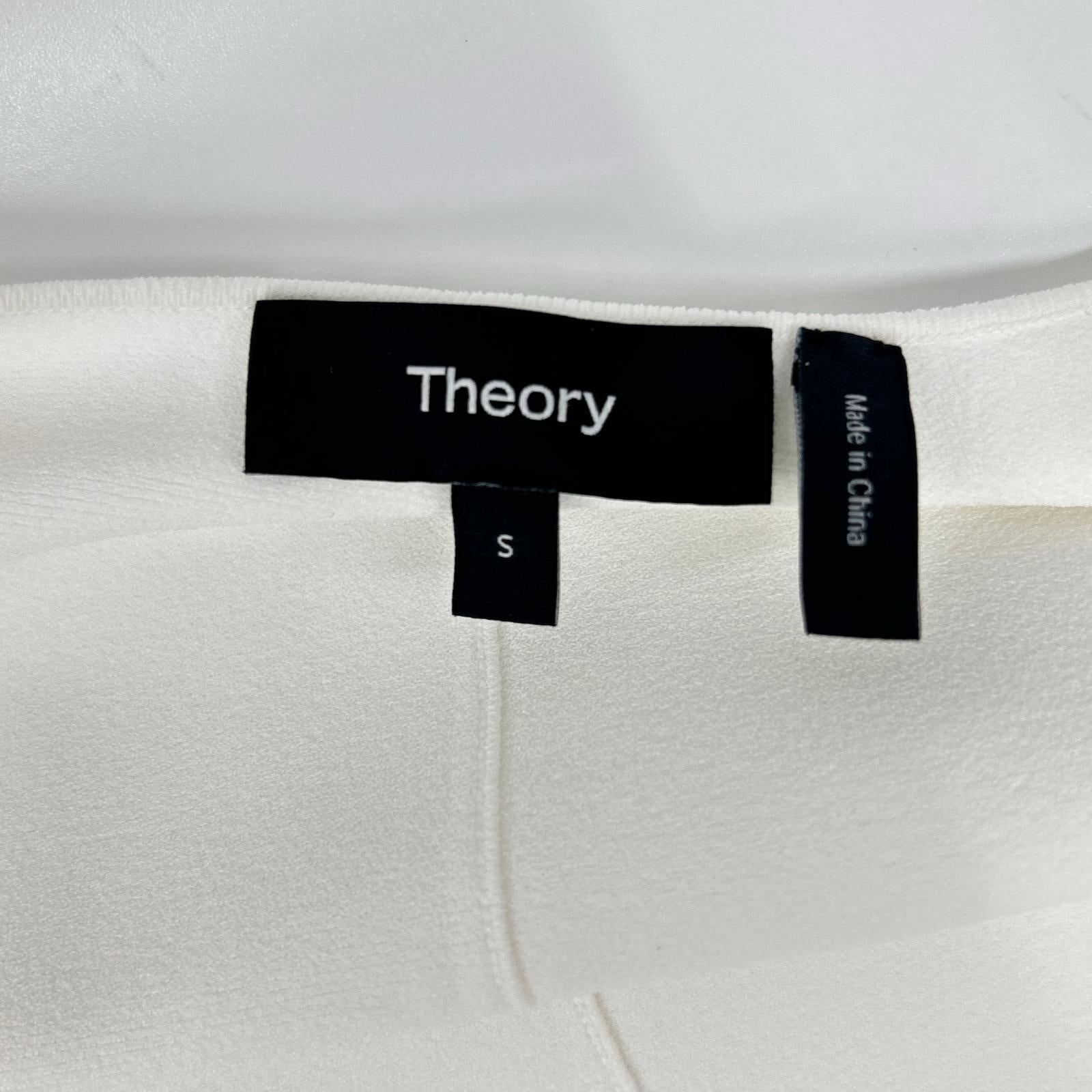 Theory セオリー 26SS ホワイト WOOSTER CREPE KNIT Vネック 長袖カーディガン トップス