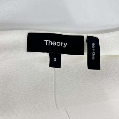 Theory セオリー 26SS ホワイト WOOSTER CREPE KNIT Vネック 長袖カーディガン トップス