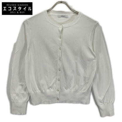 ANAYI アナイ 26SS 102628-16-130-01-380 ホワイト クルーネック長袖カーディガン トップス