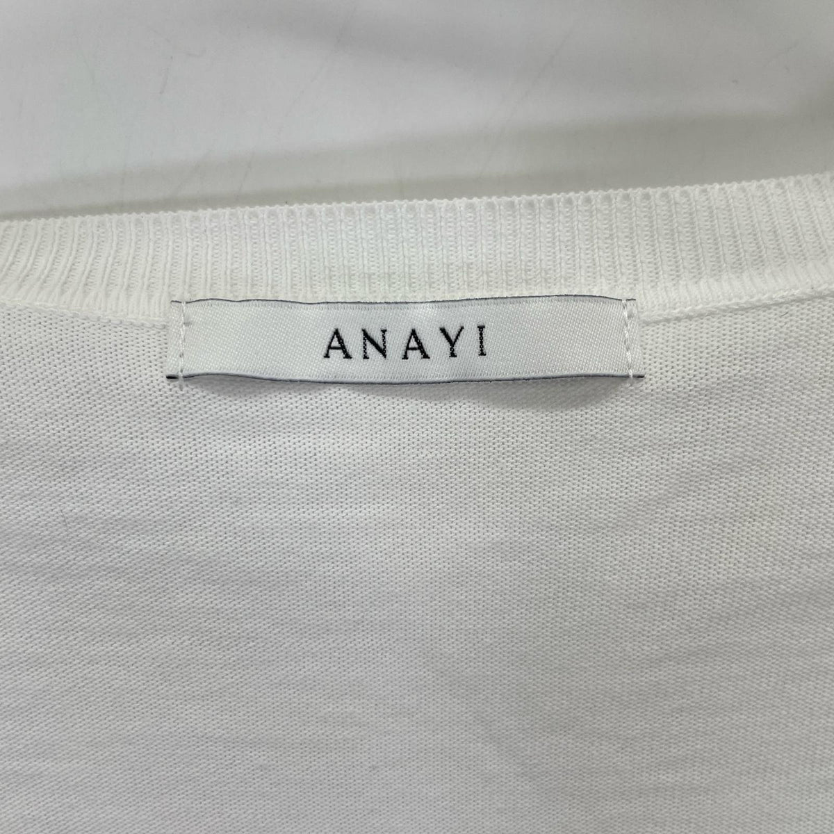 ANAYI アナイ 26SS 102628-16-130-01-380 ホワイト クルーネック長袖カーディガン トップス