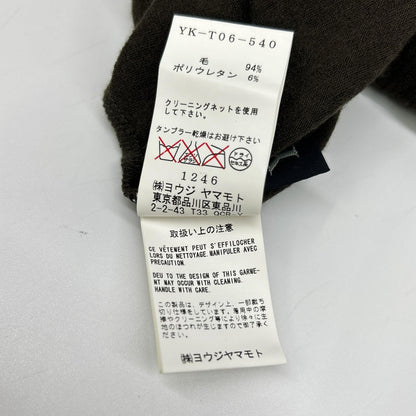 Y's ワイズ カーキ ウール アシメトリー デザインニット カットソー トップス