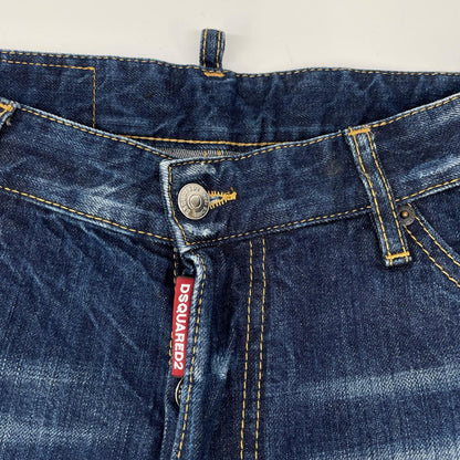 DSQUARED2 Dsquared2 74LB023830309 indigo KENNY TWIST distressed skinny denim pants, bottoms