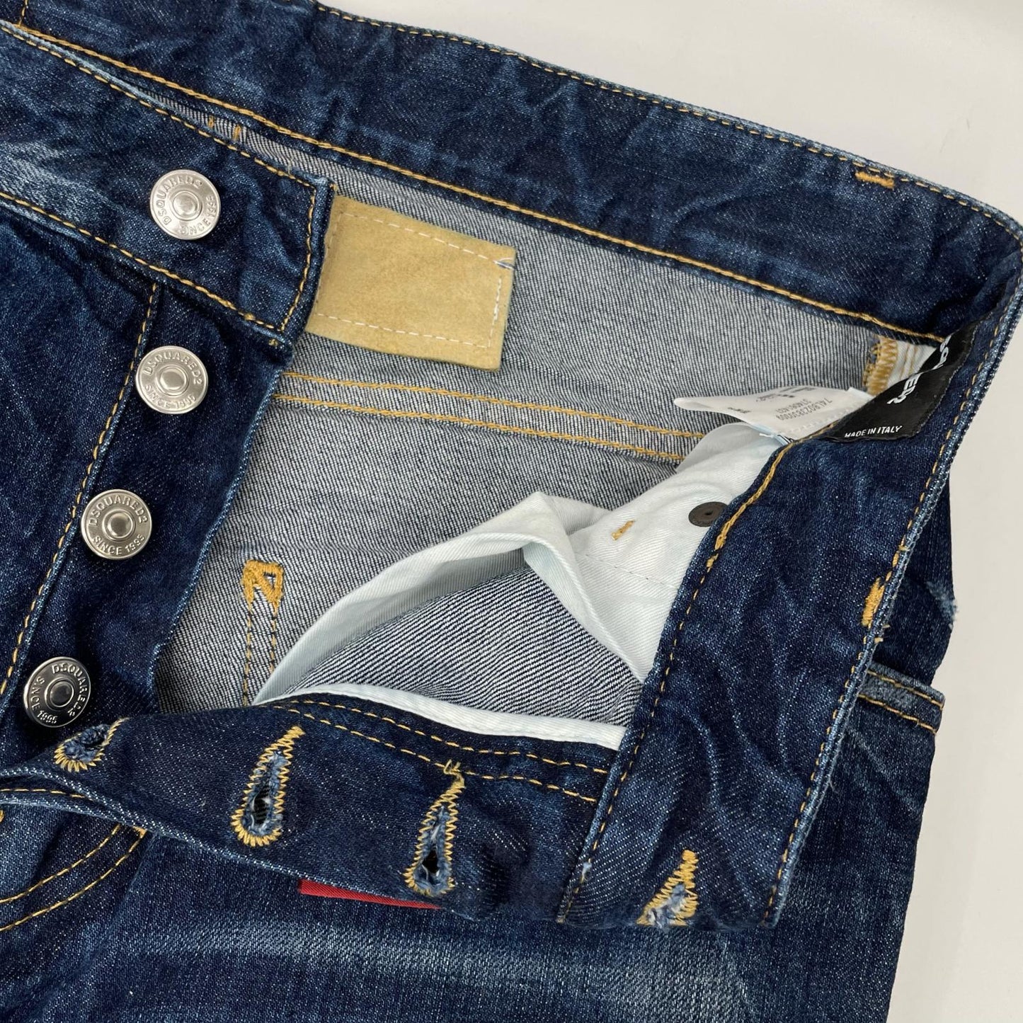 DSQUARED2 ディースクエアード 74LB023830309 インディゴ KENNY TWIST ダメージ加工スキニーデニムパンツ ボトムス