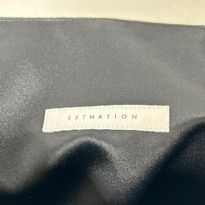 ESTNATION エストネーション ネイビー サイドジップ ギャザー フレアスカート スカート