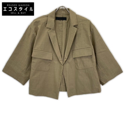 Nell ネル 【Maison IENA 別注】ベージュ リネン混ショートジャケット ジャケット