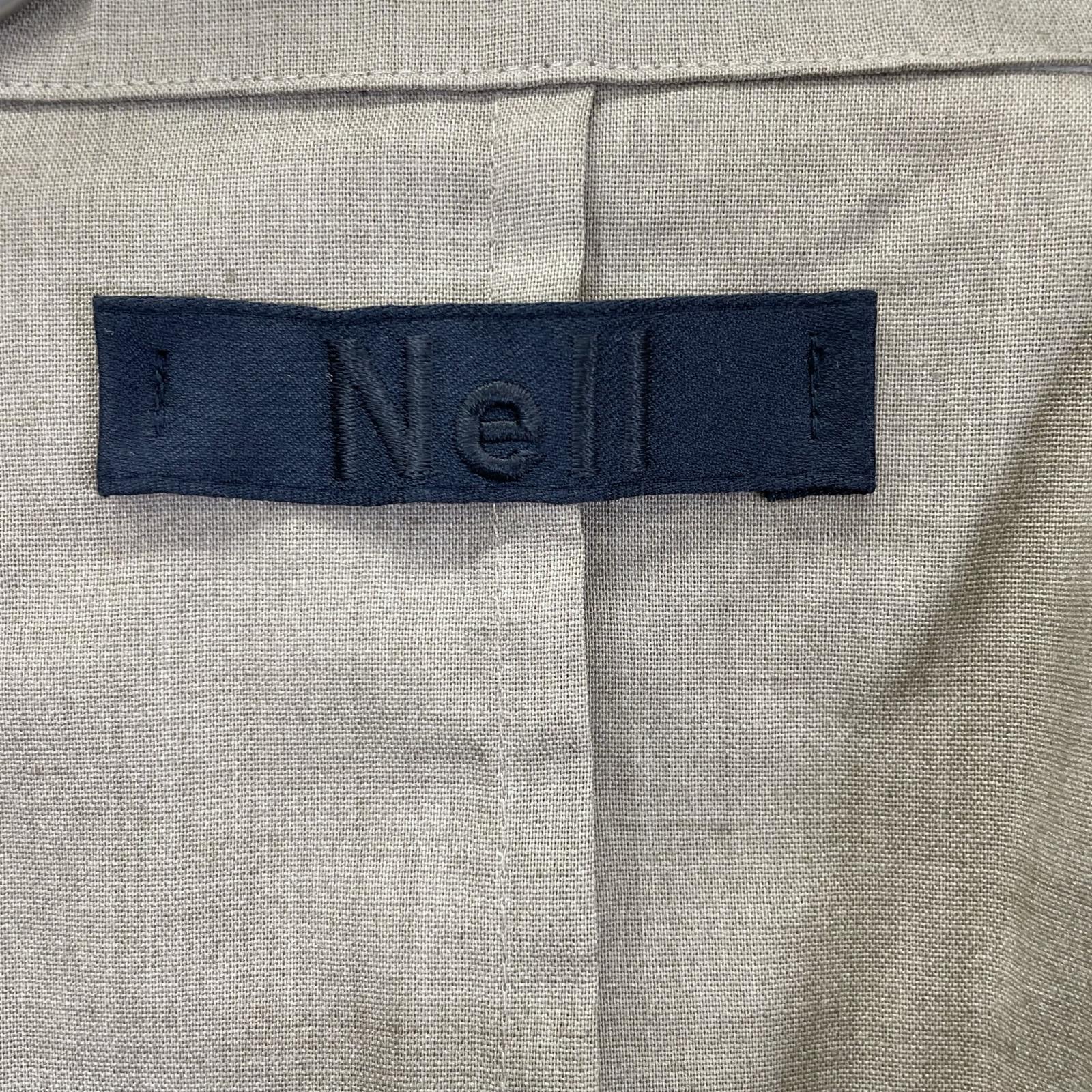 Nell ネル 【Maison IENA 別注】ベージュ リネン混ショートジャケット ジャケット