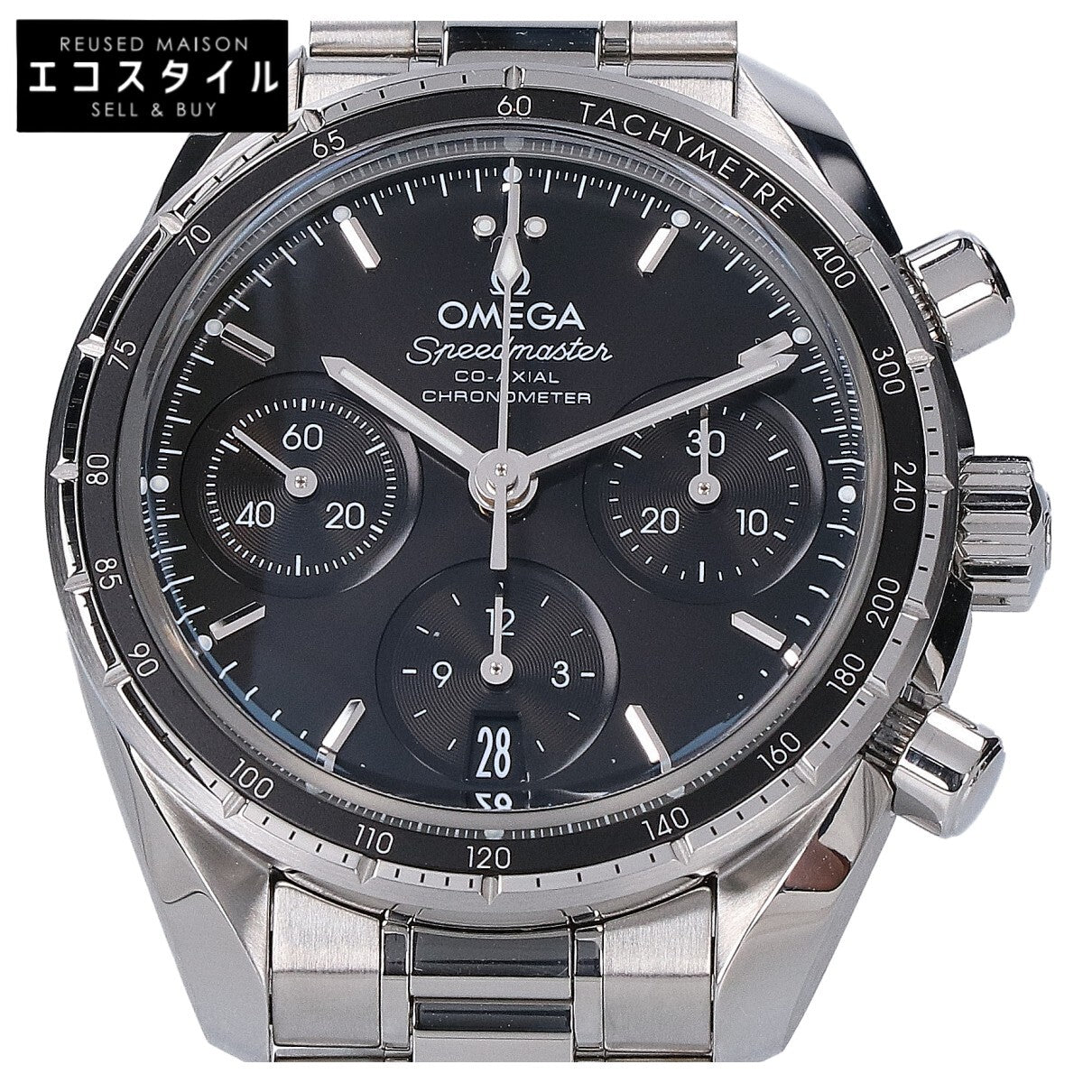 OMEGA オメガ 新品仕上げ済み 324.30.38.50.01.001 スピードマスター38 コーアクシャル クロノメーター クロノグラフ デイト 黒文字盤 自動巻き 腕時計