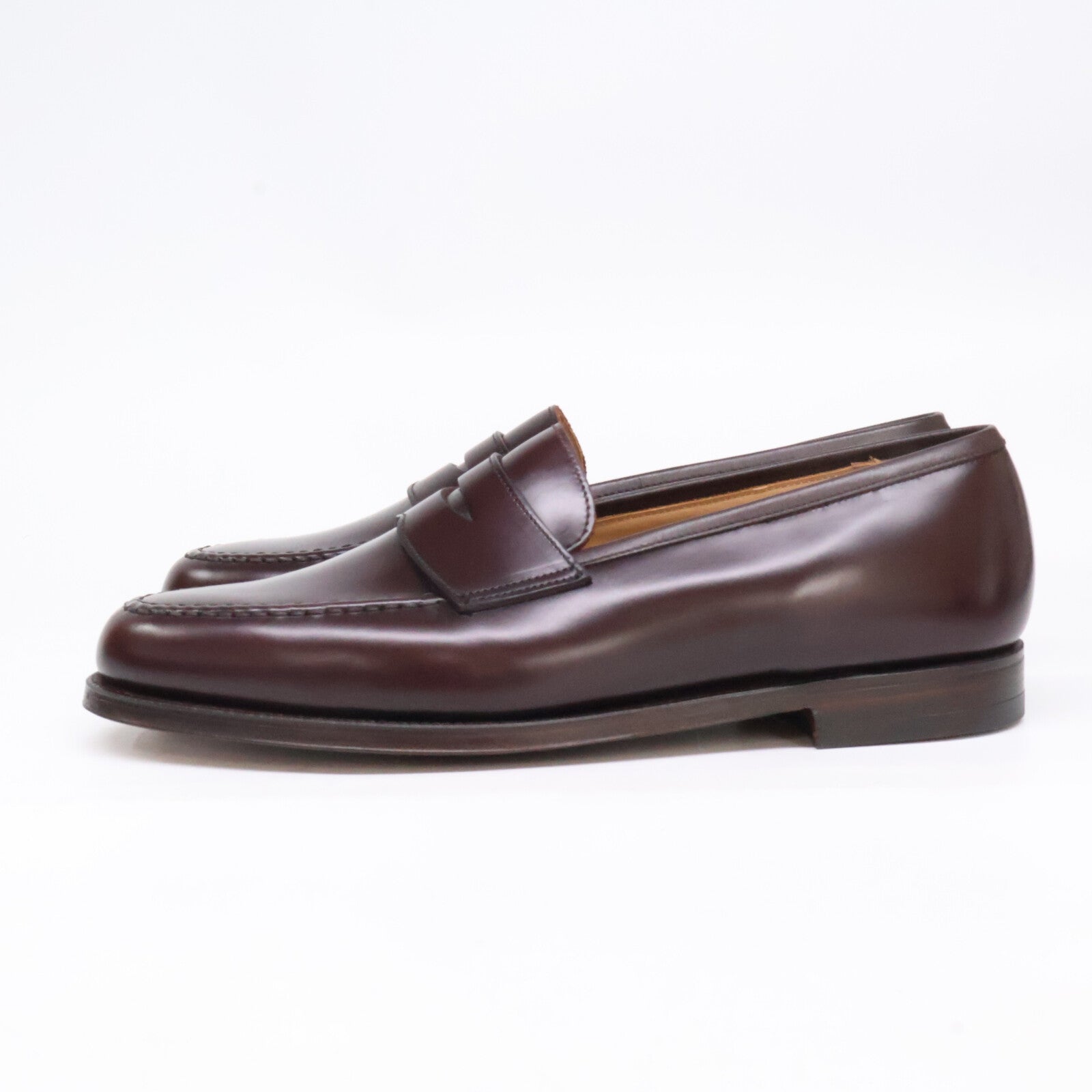 Crockett&Jones クロケット＆ジョーンズ 【新品同様】28363 BOSTON ボストン キャバルリーカーフ レザーソール 314ラスト コインローファー シューズ
