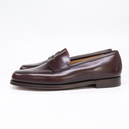 Crockett&Jones クロケット＆ジョーンズ 【新品同様】28363 BOSTON ボストン キャバルリーカーフ レザーソール 314ラスト コインローファー シューズ