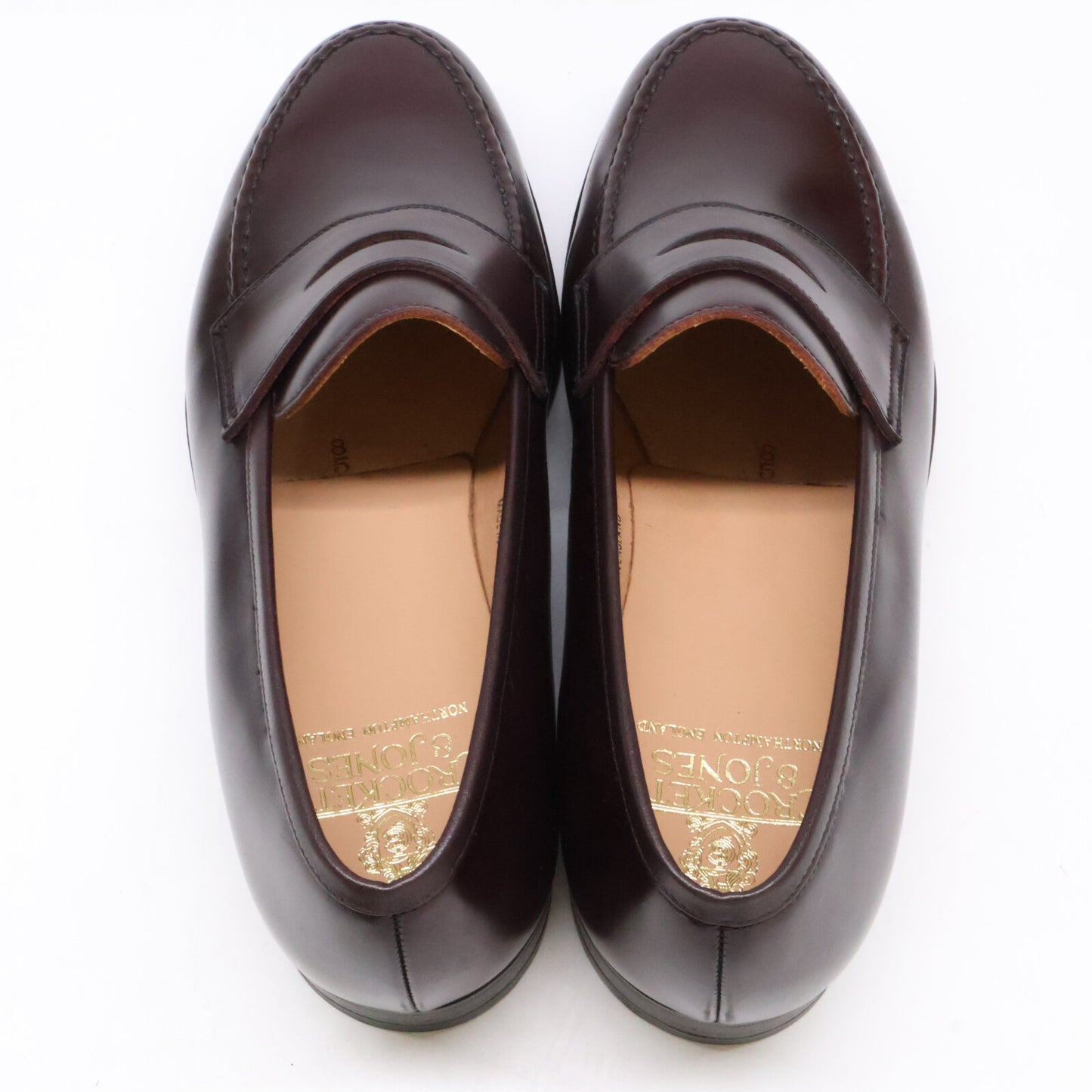 Crockett&Jones クロケット＆ジョーンズ 【新品同様】28363 BOSTON ボストン キャバルリーカーフ レザーソール 314ラスト コインローファー シューズ