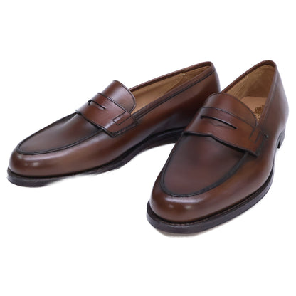 Crockett&Jones クロケット＆ジョーンズ 【新品同様】26225A-B02L1 GRANTHAM2 グランサム2 バーニッシュドカーフ レザーソール 376ラスト コインローファー シューズ