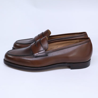 Crockett&Jones クロケット＆ジョーンズ 【新品同様】26225A-B02L1 GRANTHAM2 グランサム2 バーニッシュドカーフ レザーソール 376ラスト コインローファー シューズ