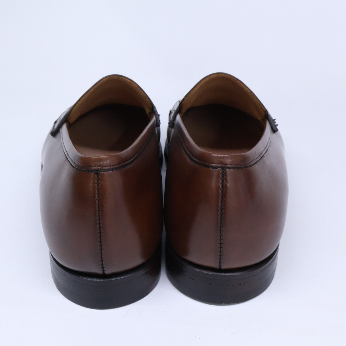 Crockett&Jones クロケット＆ジョーンズ 【新品同様】26225A-B02L1 GRANTHAM2 グランサム2 バーニッシュドカーフ レザーソール 376ラスト コインローファー シューズ