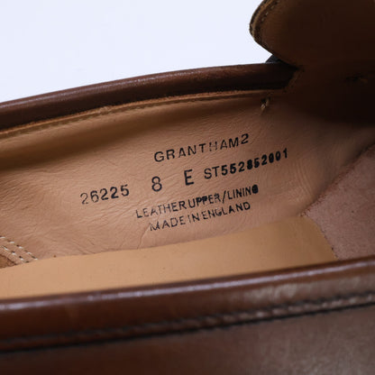Crockett&Jones クロケット＆ジョーンズ 【新品同様】26225A-B02L1 GRANTHAM2 グランサム2 バーニッシュドカーフ レザーソール 376ラスト コインローファー シューズ