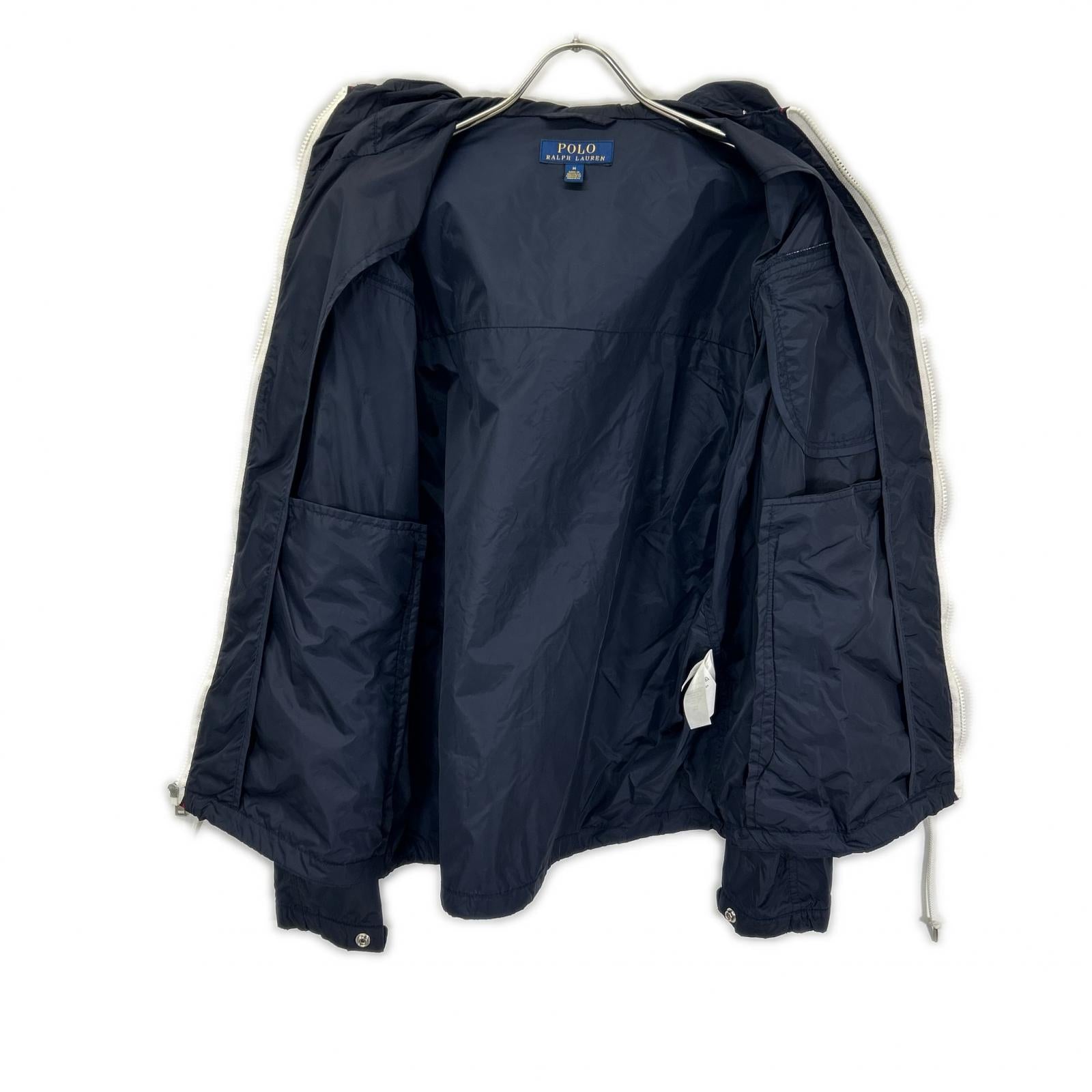 POLObyRalphLauren ポロラルフローレン ネイビー フルジップ 袖口ボタン ナイロンフーデッドジャケット ジャケット