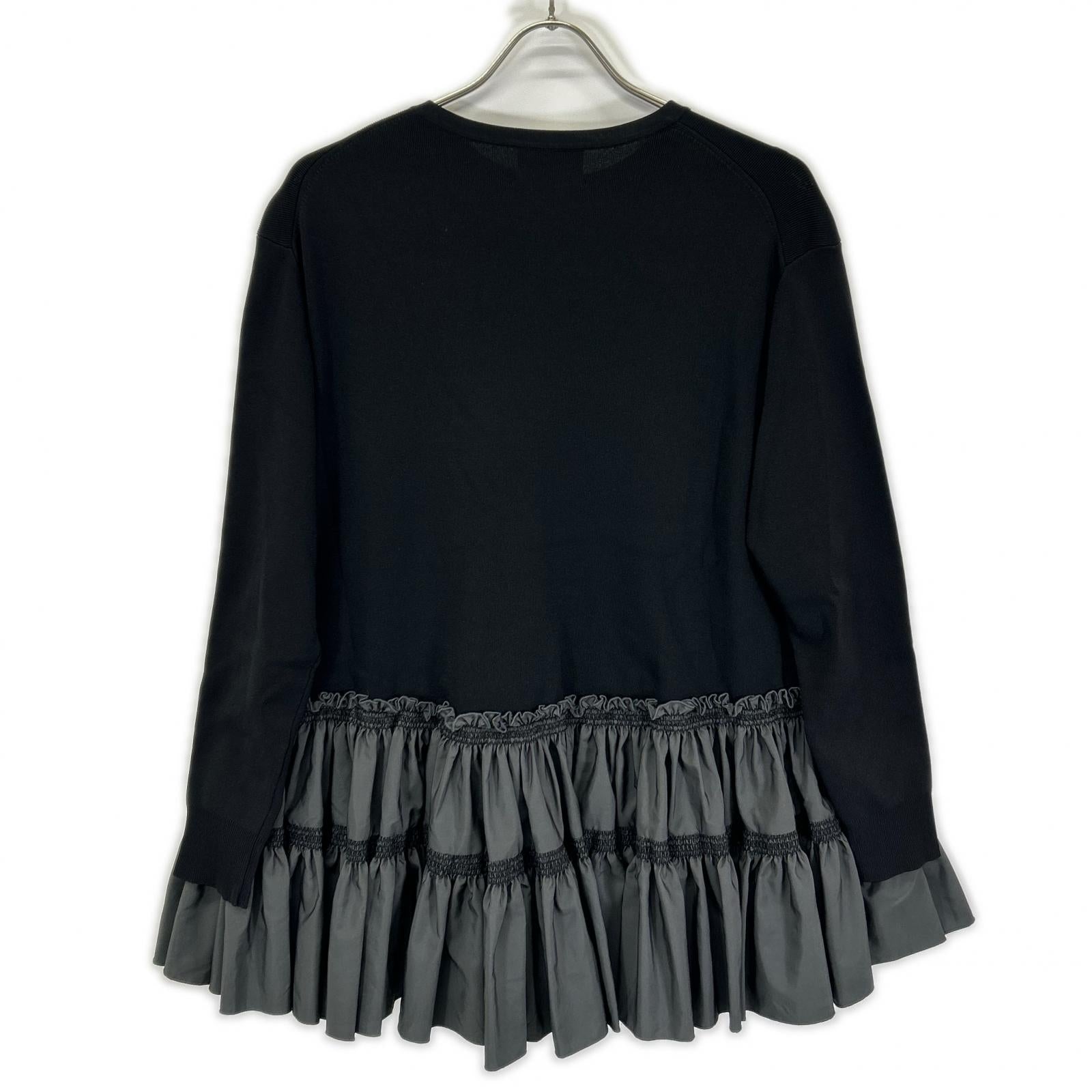 UNITED ARROWS ユナイテッドアローズ チャコール エンブロティアードコンビニット トップス
