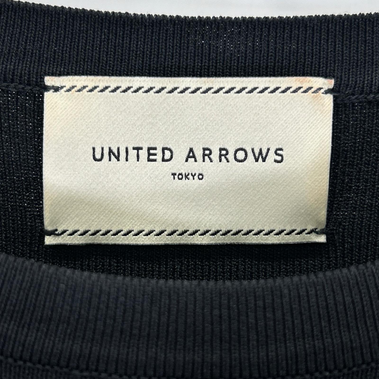 UNITED ARROWS ユナイテッドアローズ チャコール エンブロティアードコンビニット トップス