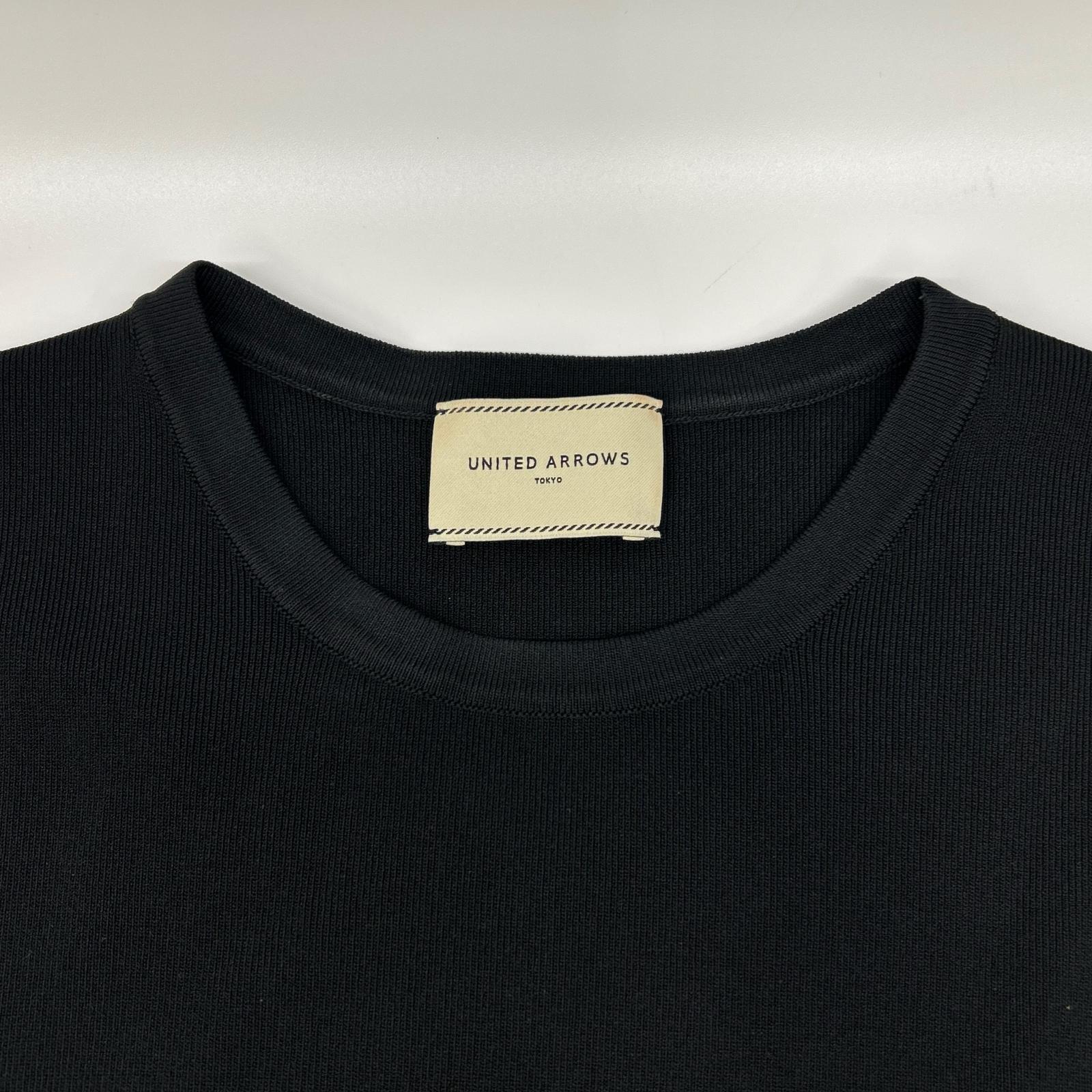UNITED ARROWS ユナイテッドアローズ チャコール エンブロティアードコンビニット トップス
