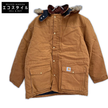 carhartt カーハート USA製　90s　ライトブラウン 星タグ フルジップ ダック生地 コーデュロイ襟 カバーオールジャケット ジャケット
