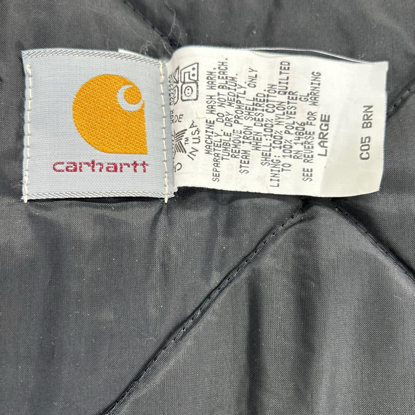 carhartt カーハート USA製　90s　ライトブラウン 星タグ フルジップ ダック生地 コーデュロイ襟 カバーオールジャケット ジャケット