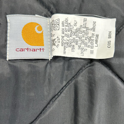 carhartt カーハート USA製　90s　ライトブラウン 星タグ フルジップ ダック生地 コーデュロイ襟 カバーオールジャケット ジャケット
