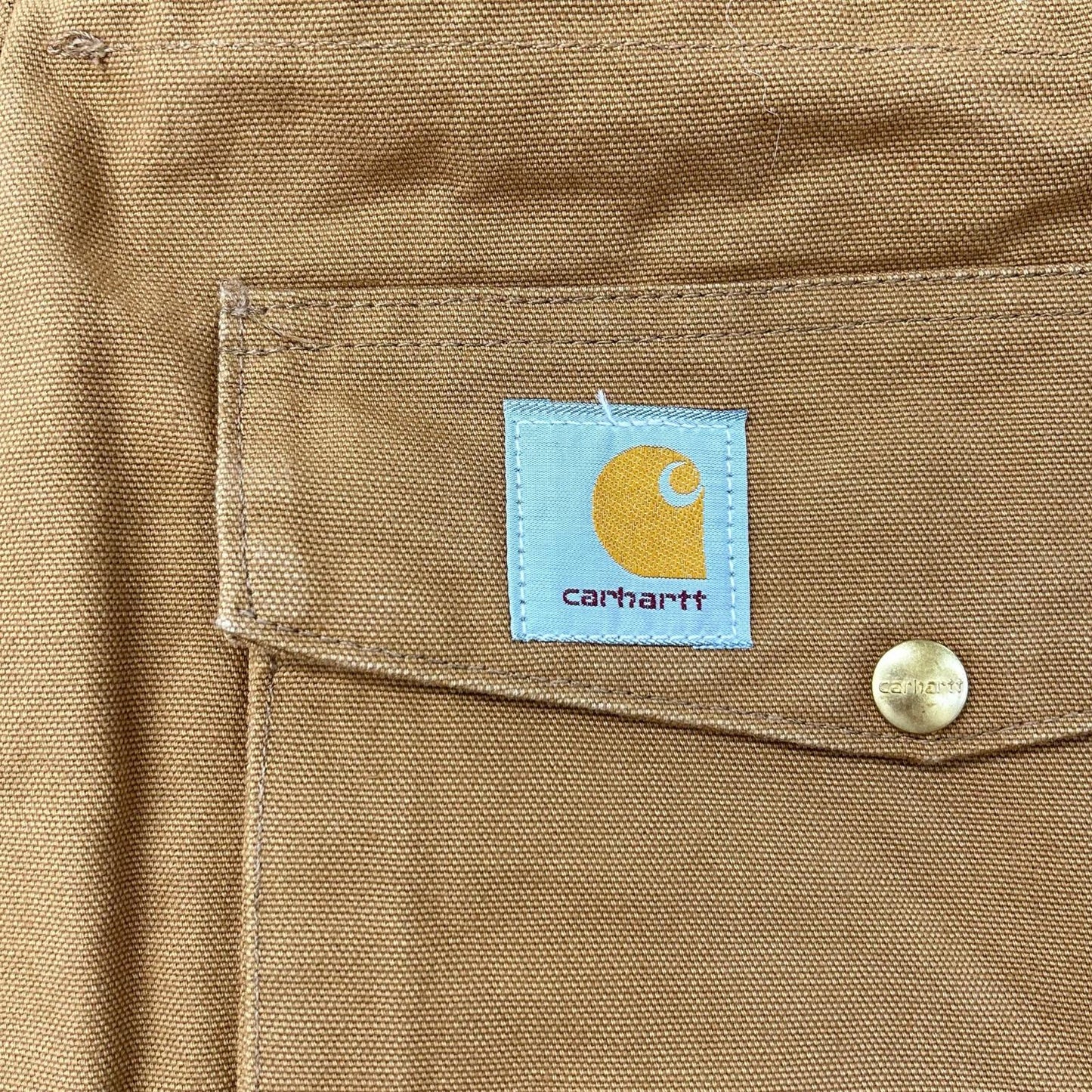 carhartt カーハート USA製　90s　ライトブラウン 星タグ フルジップ ダック生地 コーデュロイ襟 カバーオールジャケット ジャケット