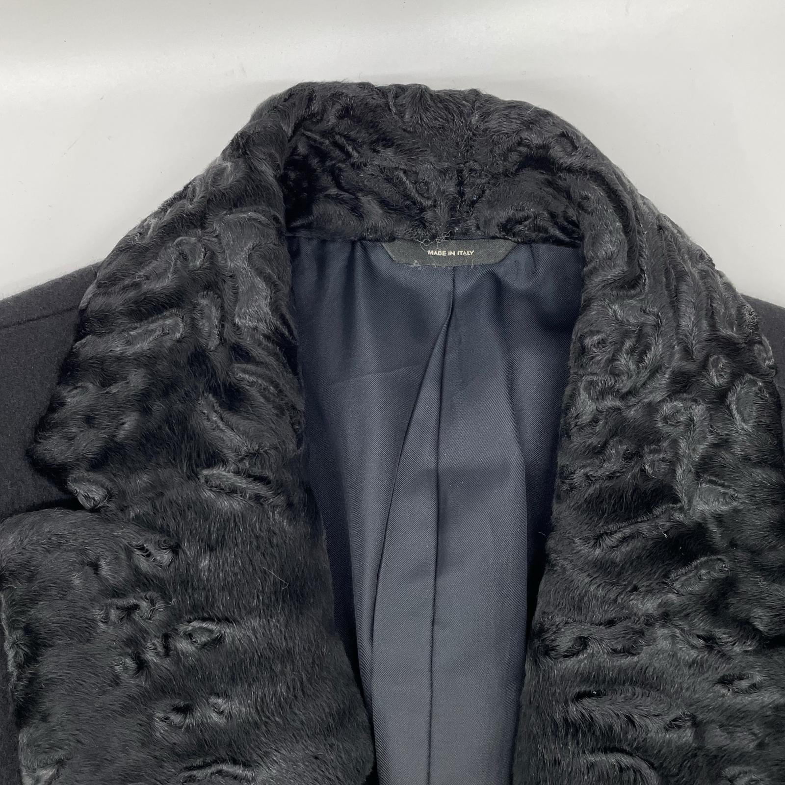 FENDI フェンディ FF0107 ブラック ウール・カシミヤ チェスターコート コート