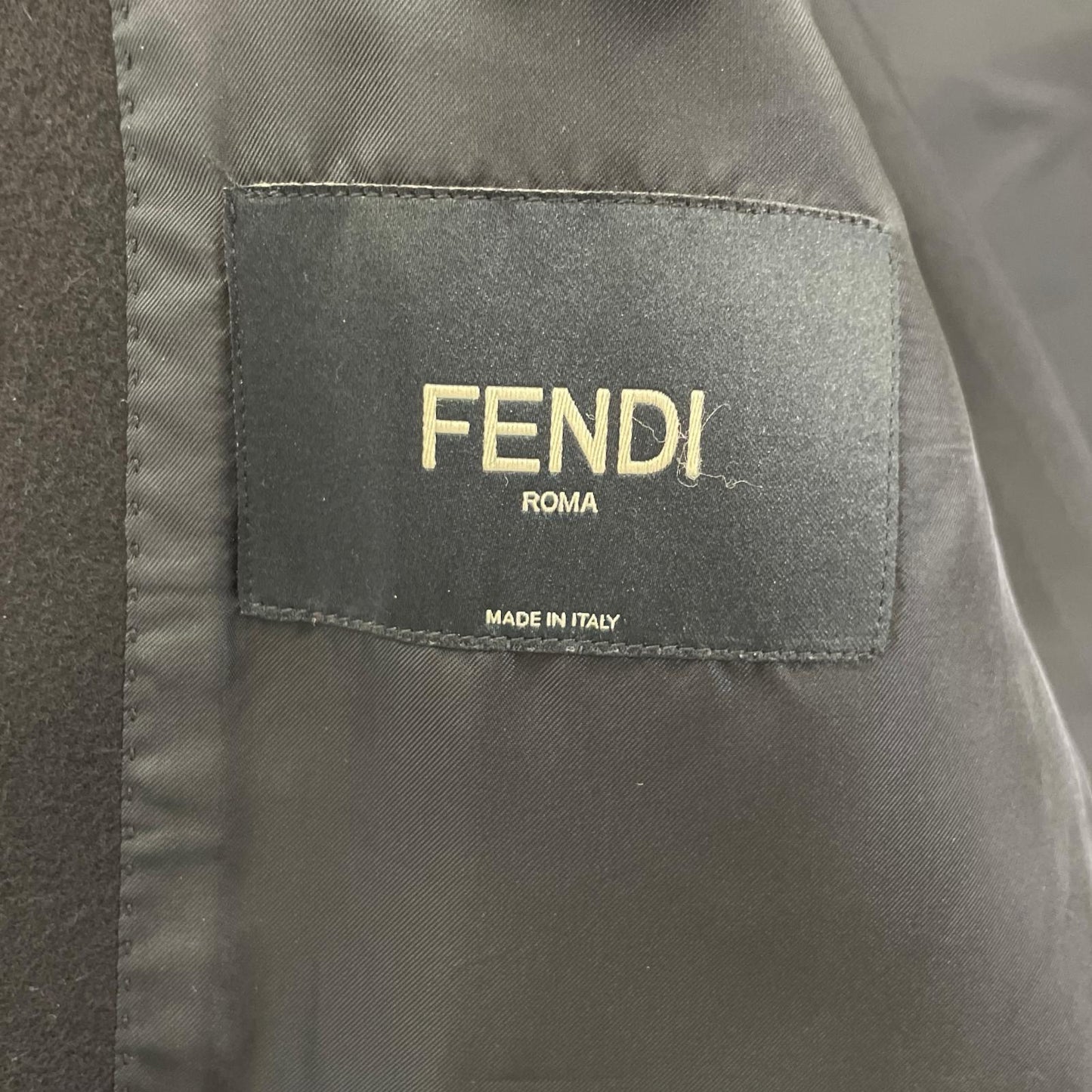 FENDI フェンディ FF0107 ブラック ウール・カシミヤ チェスターコート コート