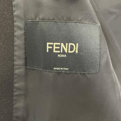 FENDI フェンディ FF0107 ブラック ウール・カシミヤ チェスターコート コート