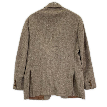 Belvest Belvest brown wool x cashmere herringbone tweed jacket