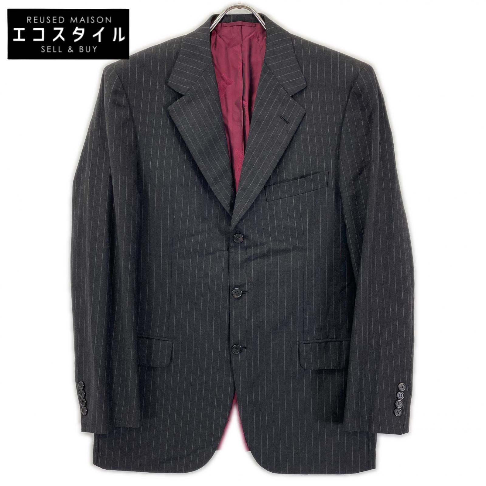 Brioni ブリオーニ ブラック ピンストライプ 3B テーラードジャケット ジャケット