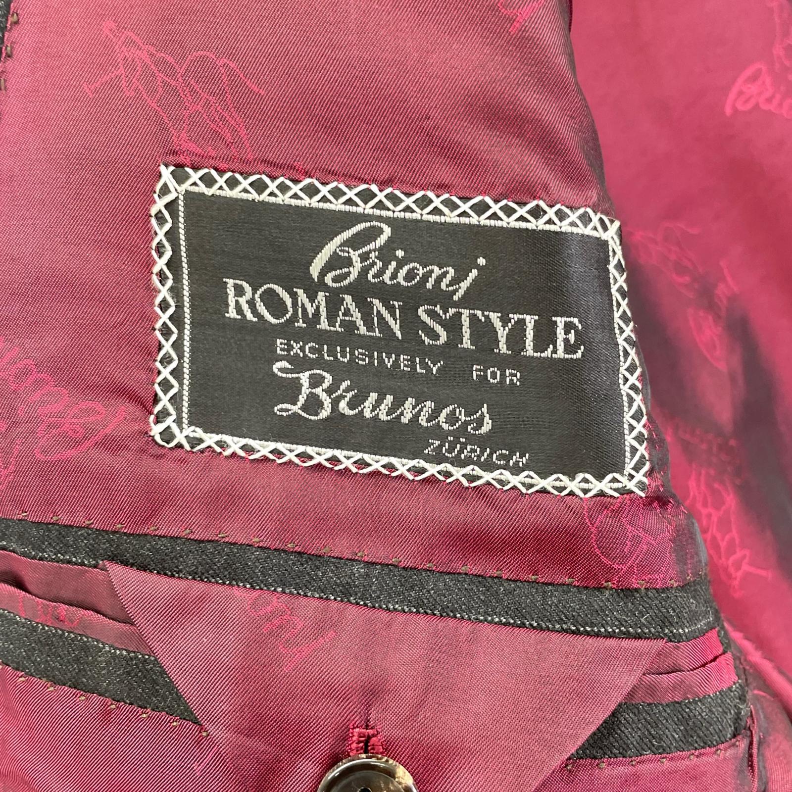Brioni ブリオーニ ブラック ピンストライプ 3B テーラードジャケット ジャケット