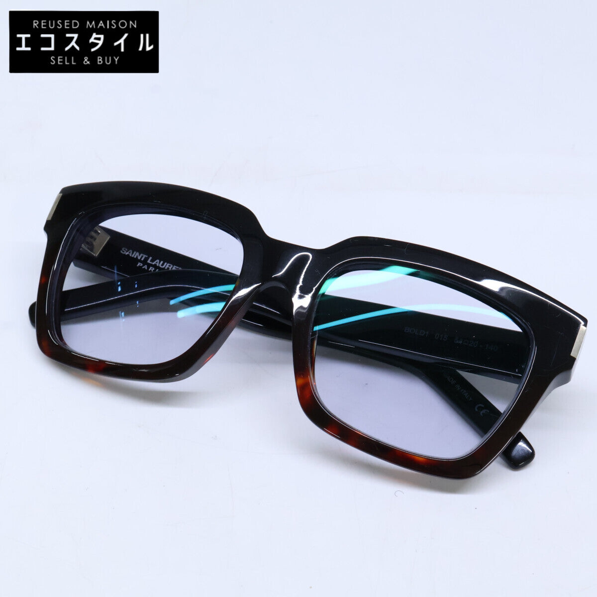 SAINT LAURENT PARIS サンローランパリ BOLD1 015 度入りレンズ ウェリントンシェイプ アイウェア 眼鏡