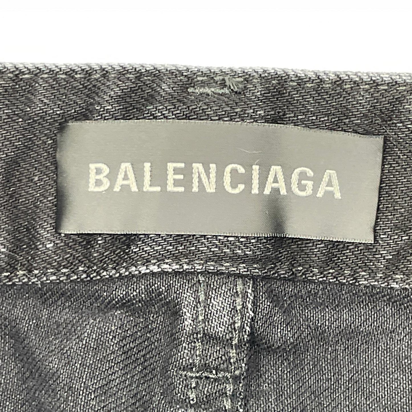 BALENCIAGA バレンシアガ 25年製 ブラック ウォッシュ加工 City Mini Denim Skirt/シティミニスカー スカート