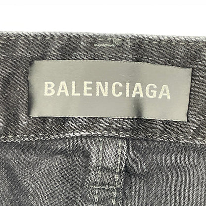 BALENCIAGA バレンシアガ 25年製 ブラック ウォッシュ加工 City Mini Denim Skirt/シティミニスカー スカート